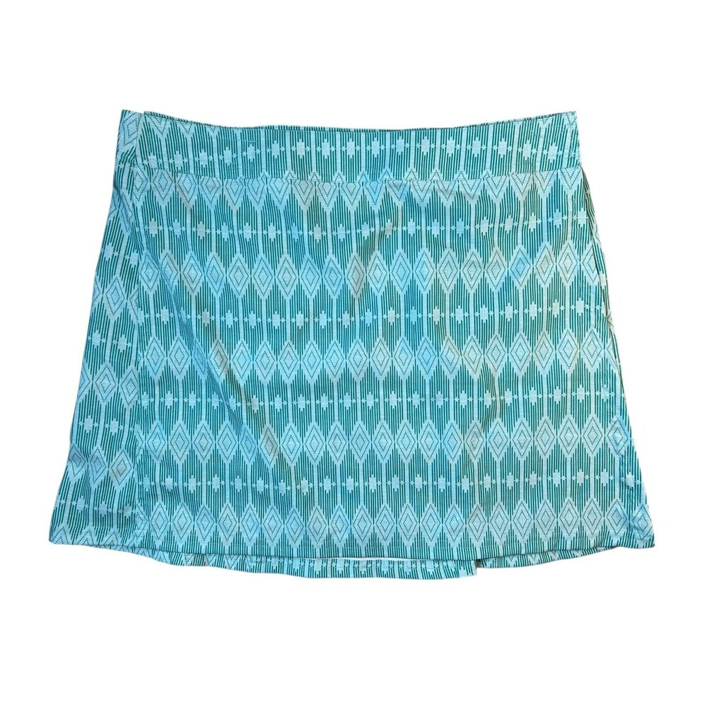 RipSkirt Hawaii Women's 15" Quick Dry Swim Cover Wrap Skirt M Blue / Green